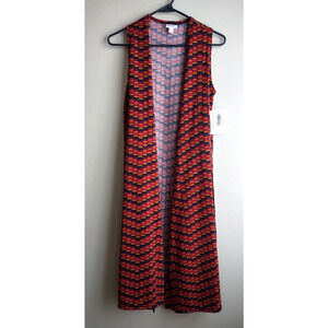 Lularoe Joy Geometric Vest Cardigan Duster Size XS New